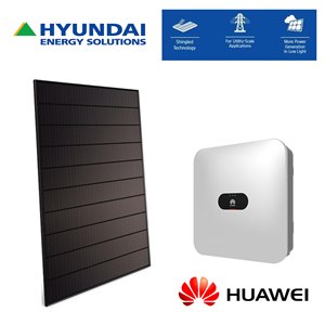 Komplet solcelle pakke med huawei inverter og hyundai solpaneler